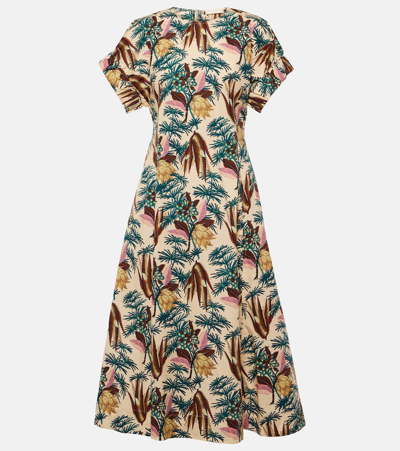 ULLA JOHNSON DEVON COTTON POPLIN MIDI DRESS