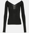 Jacquemus La Maille Pralu Longue Black Cardigan Women In Black