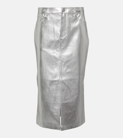 Staud Oaklyn Skirt Silver In Gray