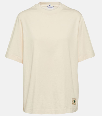 Burberry Ekd Cotton Jersey T-shirt In White