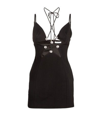 Area Nyc Star Cut-out Mini Dress In Black