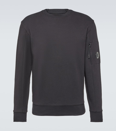 C.p. Company Cotton Fleece Sweatshirt In Black