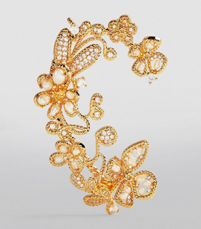 Zimmermann Gold-plated Brass And Pearl Bloom Single Earcuff In Multi