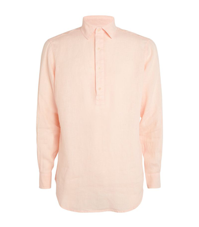 Love Brand & Co. Linen Hoffman Shirt In Pink