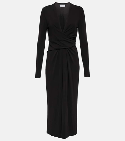 Velvet Eliana Jersey Midi Dress In Black