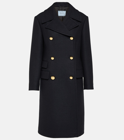 PRADA DOUBLE-BREASTED WOOL COAT