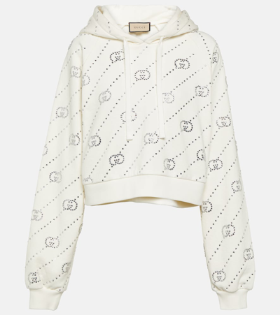 Gucci Interlocking G Cotton Sweatshirt In White