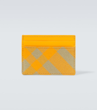 Burberry Checked Leather Card Holder In Multicoloured