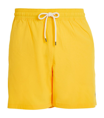 Polo Ralph Lauren Polo Pony-embroidered Recycled-polyester Swim Shorts In Yellow
