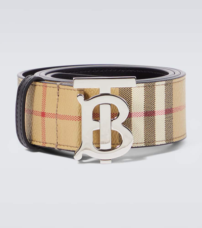 Burberry Tb Monogram Reversible Belt In Multicoloured