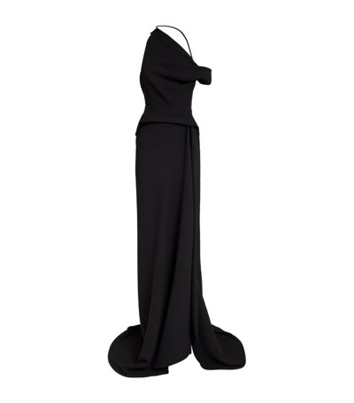 Maticevski Suffix Asymmetric Mermaid Gown In Black