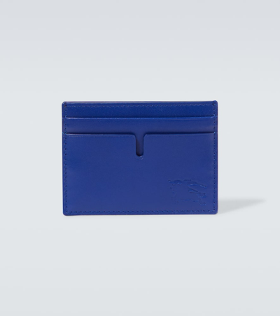 Burberry Ekd Leather Card Holder In Blue