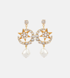 Jennifer Behr Kepler Embellished Gold-plated Drop Earrings In Gold