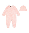 YOUNG VERSACE VERSACE KIDS BAROCCO PRINT ALL-IN-ONE AND HAT SET (0-12 MONTHS)