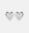 Jennifer Fisher Puffy Heart 14kt White Gold Earrings In Silver