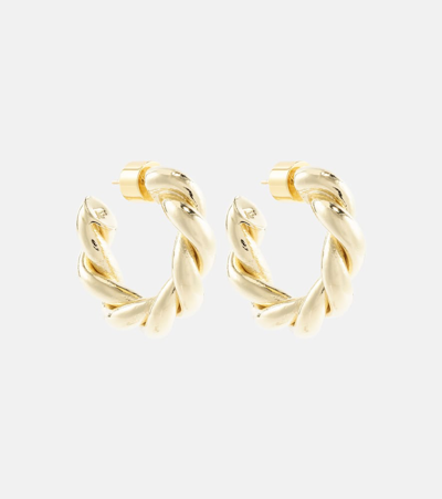 Jennifer Fisher Double Twisted 14kt Gold Hoop Earrings In Yellow