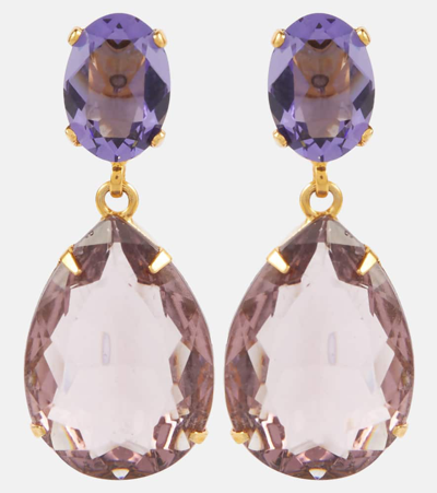 Jennifer Behr Kyra Embellished Drop Earrings In Purple