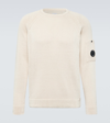 C.p. Company Compact-knit Cotton Sweater In Pistachio Shell