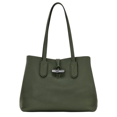 Longchamp Tote Bag M Roseau Essential In Khaki