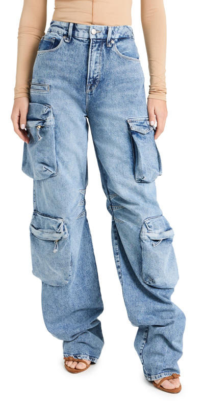 Good American Denim Cargo Jeans Indigo301 24