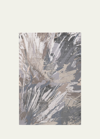 THE RUG COMPANY X MARY KATRANTZOU SPLATTER SILVER HAND-KNOTTED RUG, 6' X 9'