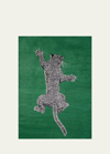 The Rug Company X Diane Von Furstenberg Climbing Leopard Hand-knotted Rug, 8' X 10' In Emerald Green