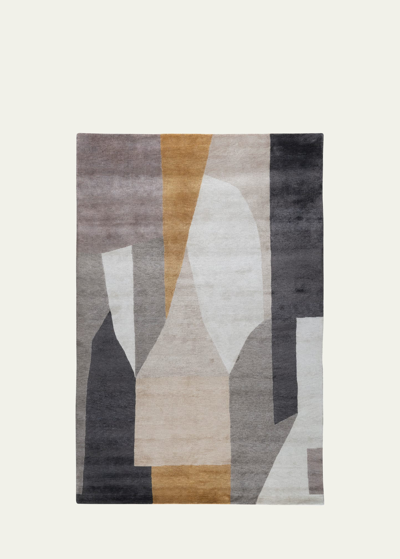The Rug Company X Kelly Wearstler District Silt Hand-knotted Rug, 6' X 9' In Grey Multi