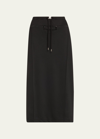 Courrèges Drawstring Tracksuit Maxi Skirt In Black