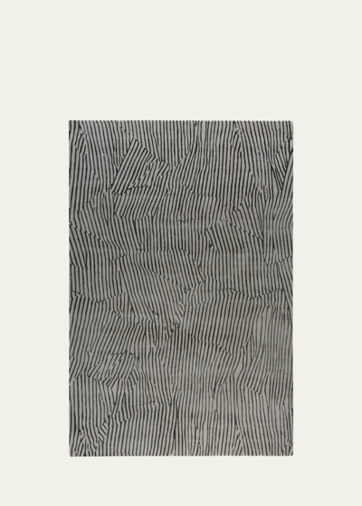 The Rug Company X Kelly Wearstler Avant Graphite Hand-knotted Rug, 9' X 12' In Black, White Mult
