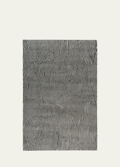 The Rug Company X Kelly Wearstler Avant Graphite Hand-knotted Rug, 9' X 12' In Black, White Multi