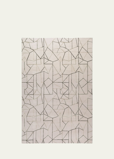 The Rug Company X Kelly Wearstler Tetras Hand-knotted Rug, 9' X 12' In Beige