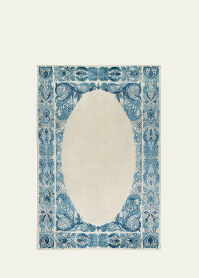 The Rug Company X Guo Pei Splendour Hand-knotted Rug, 8' X 10' In Blue/ivory