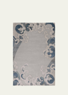 The Rug Company X Guo Pei Tempest Night Hand-knotted Rug, 6' X 9' In Blue, Grey