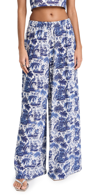 Staud Marza Pants Blue Toile L In White