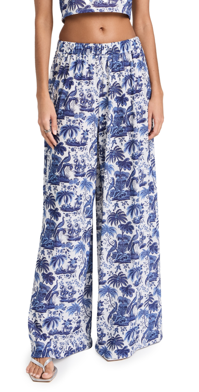 Staud Marza Trousers Blue Toile L