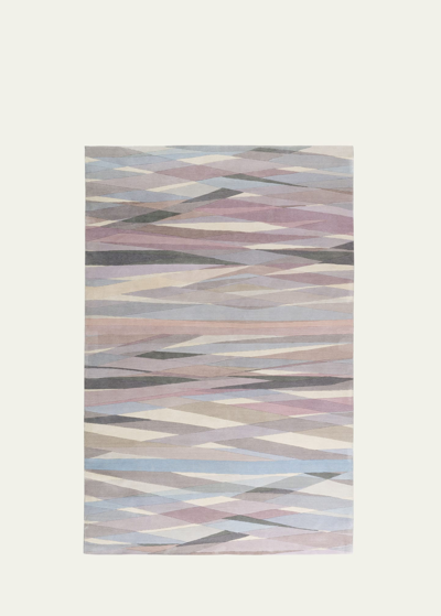 The Rug Company X Paul Smith Carnival Pale Hand-knotted Rug, 9' X 12' In Cream, Purple Mul