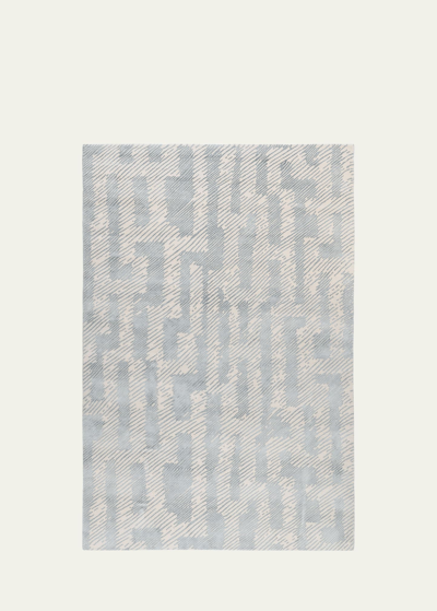 The Rug Company X Kelly Wearstler Verge Ice Hand-knotted Rug, 8' X 10' In Blue