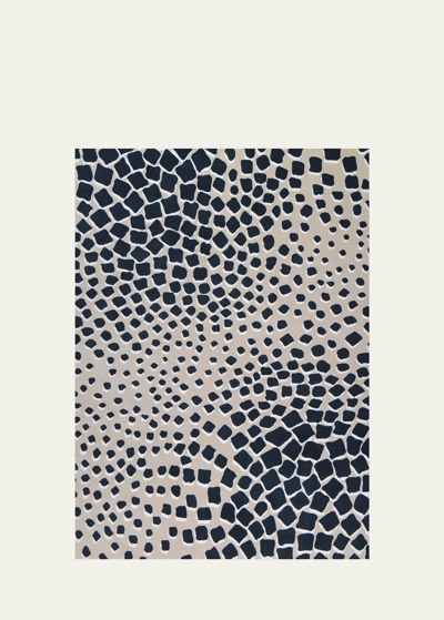 The Rug Company X Diane Von Furstenberg Giraffe Dusk Hand-knotted Rug, 9' X 12' In Navy Multi