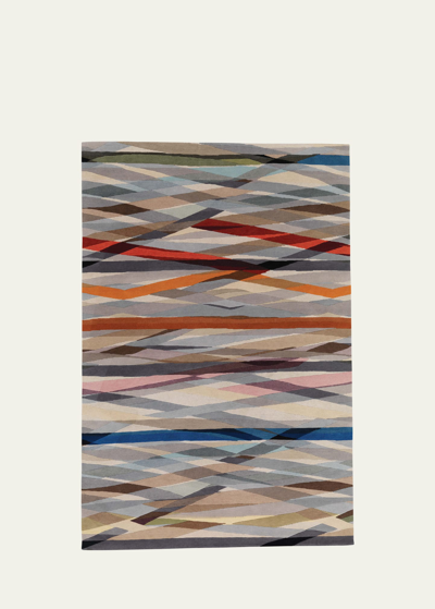 The Rug Company X Paul Smith Carnival Hand-knotted Rug, 9' X 12' In Red, Blue, Gray M