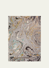 The Rug Company X Rodarte Marble Hand-knotted Rug, 6' X 9' In Grey, Gold Multi