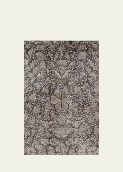 The Rug Company X Alexander Mcqueen Monarch Smoke Hand-knotted Rug, 9' X 12' In Grey Multi