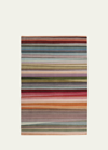 The Rug Company X Paul Smith Festival Hand-knotted Rug, 6' X 9' In Red, Blue, Orange
