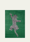 The Rug Company X Diane Von Furstenberg Climbing Leopard Hand-knotted Rug, 6' X 9' In Emerald Green