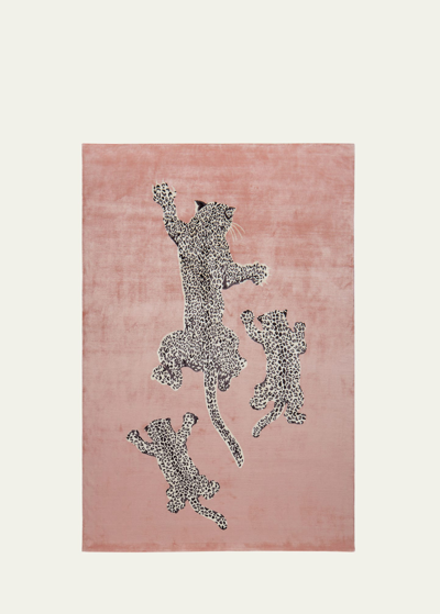 The Rug Company X Diane Von Furstenberg Climbing Cubs Hand-knotted Rug, 9' X 12' In Light Pink