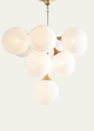 Visual Comfort Signature Cristol Tiered Pendant By Aerin In Polished Nickel