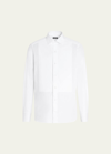 Zegna Chemise De Smoking En Coton Blanc Optique In White Solid