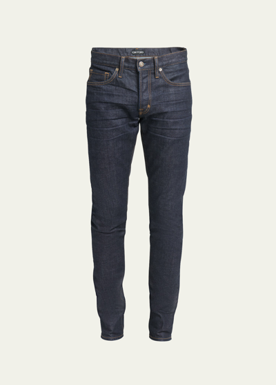 TOM FORD MEN'S DARK-WASH STRETCH CLASSIC-FIT JEANS