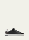 AXEL ARIGATO MEN'S ATLAS LEATHER AND SUEDE LOW-TOP SNEAKERS