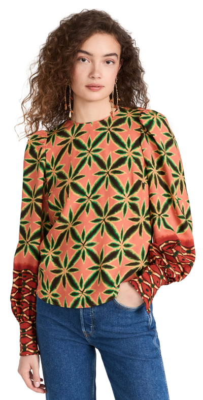 Ulla Johnson Lilliana Crepe Blouse In Fresco