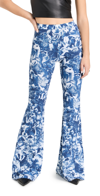 Stella Mccartney Animal Forest Print Flared Jeans In Blue